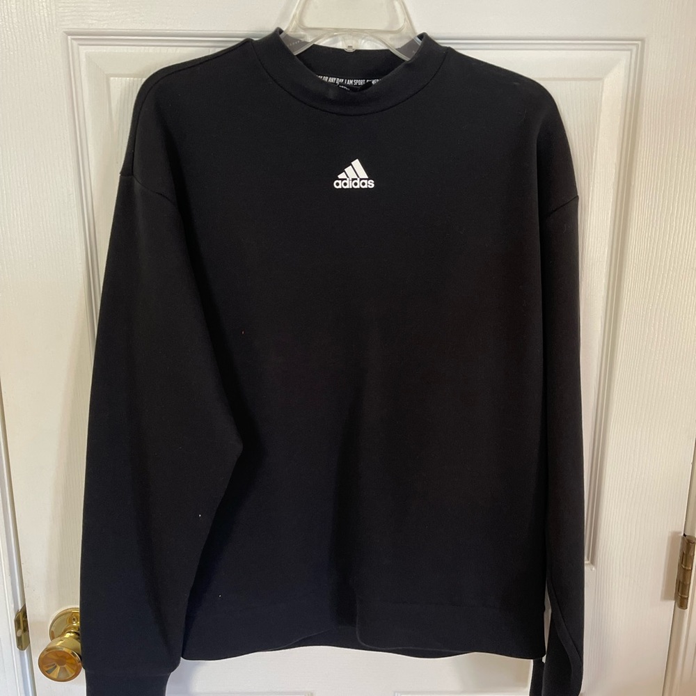 Adidas Black Sweatshirt.  Never Worn.  22” across